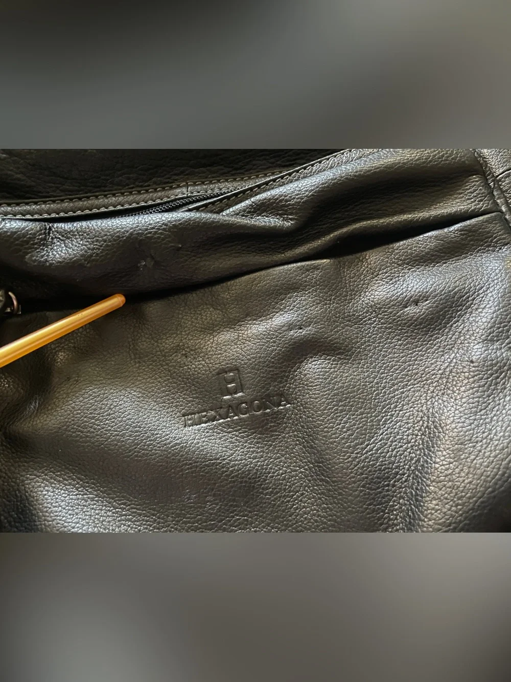 Hexagona Paris Leather Travel Backback